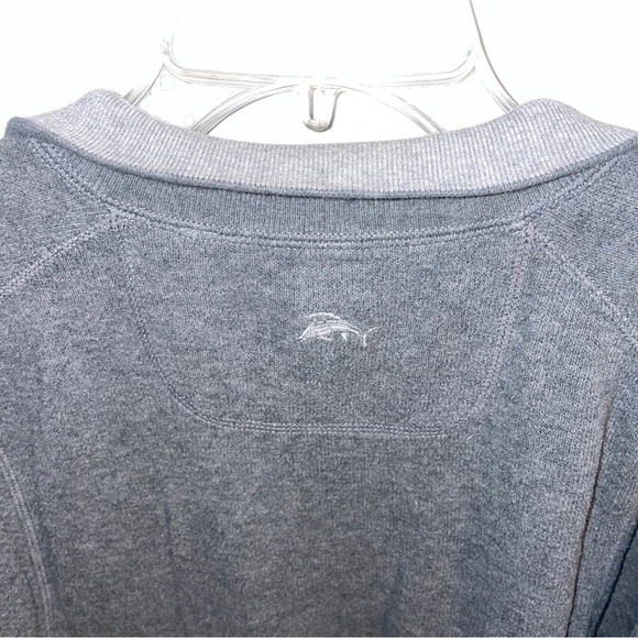 Tommy Bahama Pullover Sweater Men’s Size XL Gray Long Sleeve Zip Collar - Picture 8 of 12